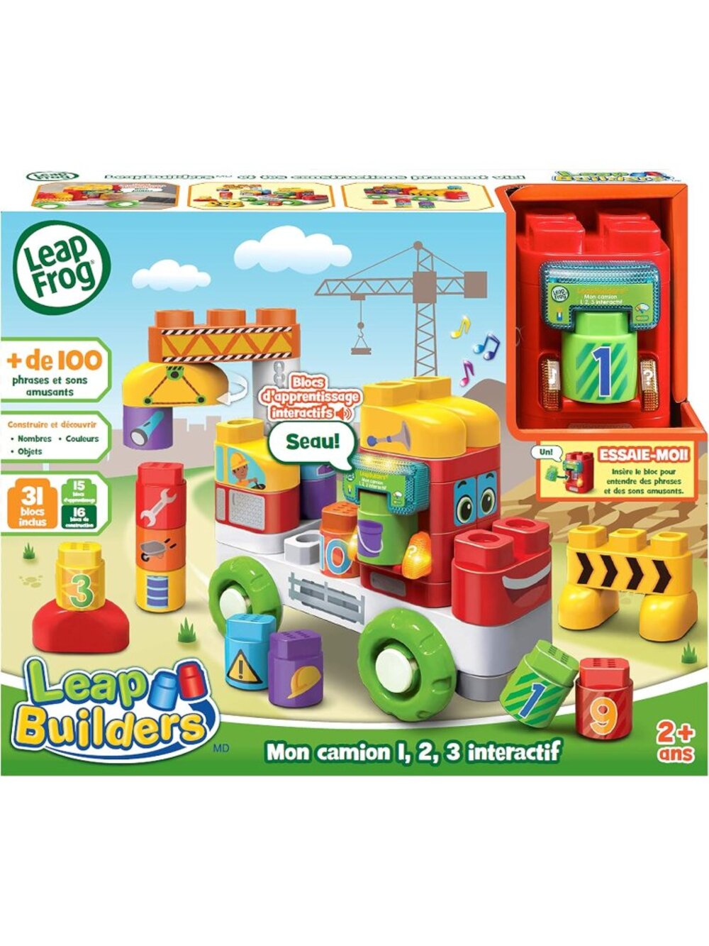 Leapfrog Leap Builders Block 123 Fix-It Truck (French Version) 2 Ans+ New in Box